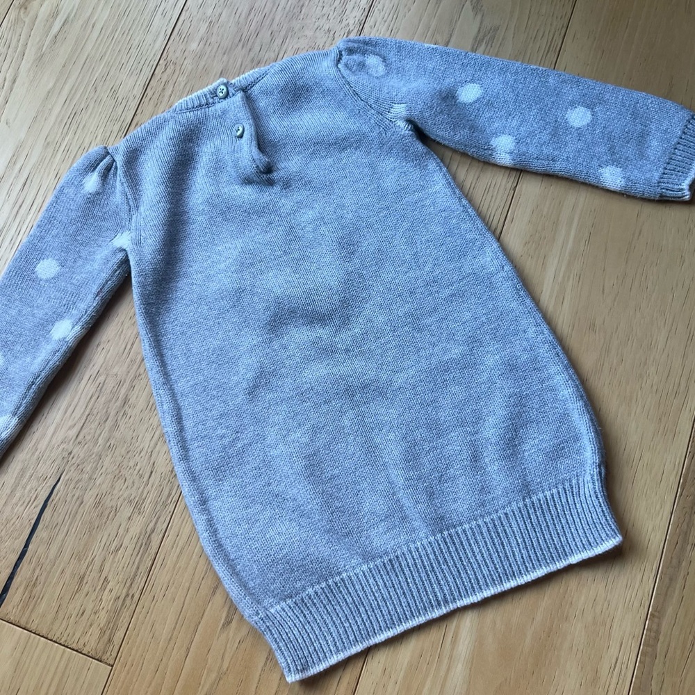 🎉5/$20🎉 GYMBOREE 2014 Gray Snowman Sweater Dress 12-18M - Picture 4 of 5